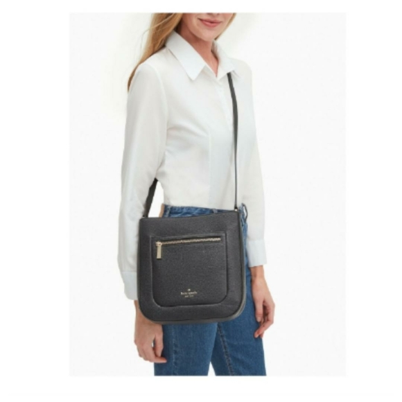 SOLD-Kate Spade Leila Top Zip Crossbody Black - Picture 7 of 12